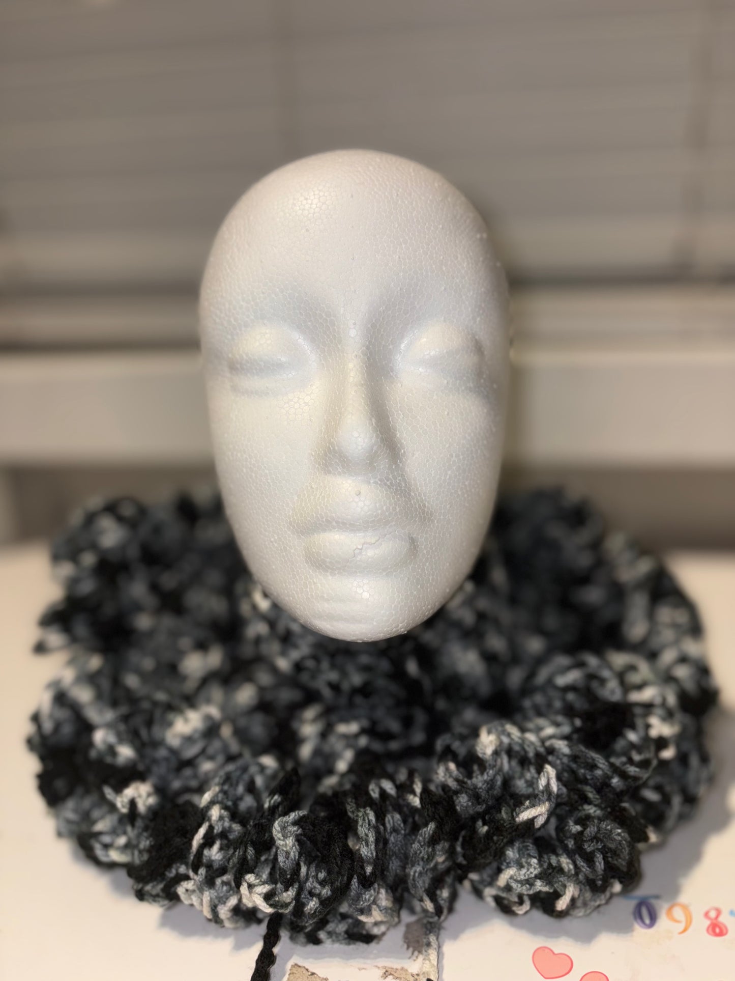 Made-to-Order Ruffle Hood With Face Warmer – Custom Color Crochet Hood