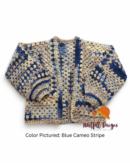 Made-to-Order Crochet Hexagon Granny Square Cardigan | Custom Handmade Women’s Sweater