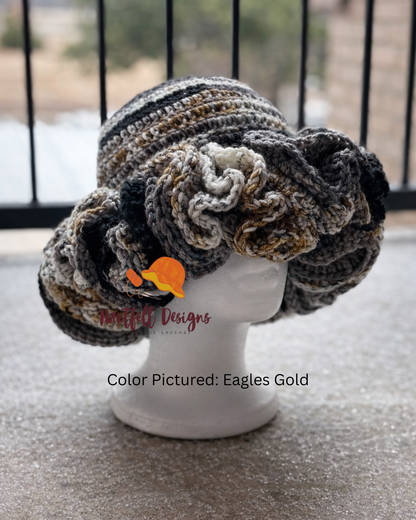 Made-to-Order Crochet Ruffle Hat | Handmade Statement Ruffle Bonnet