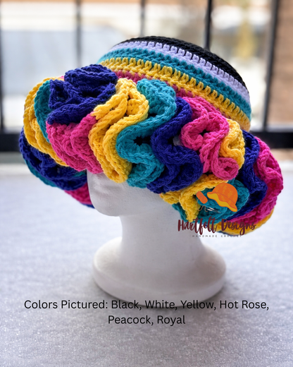 Made-to-Order Crochet Ruffle Hat | Handmade Statement Ruffle Bonnet